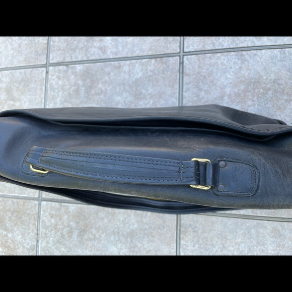 Vintage Coach  Black Briefcase Flap Messenger Bag - Picture 8 of 12
